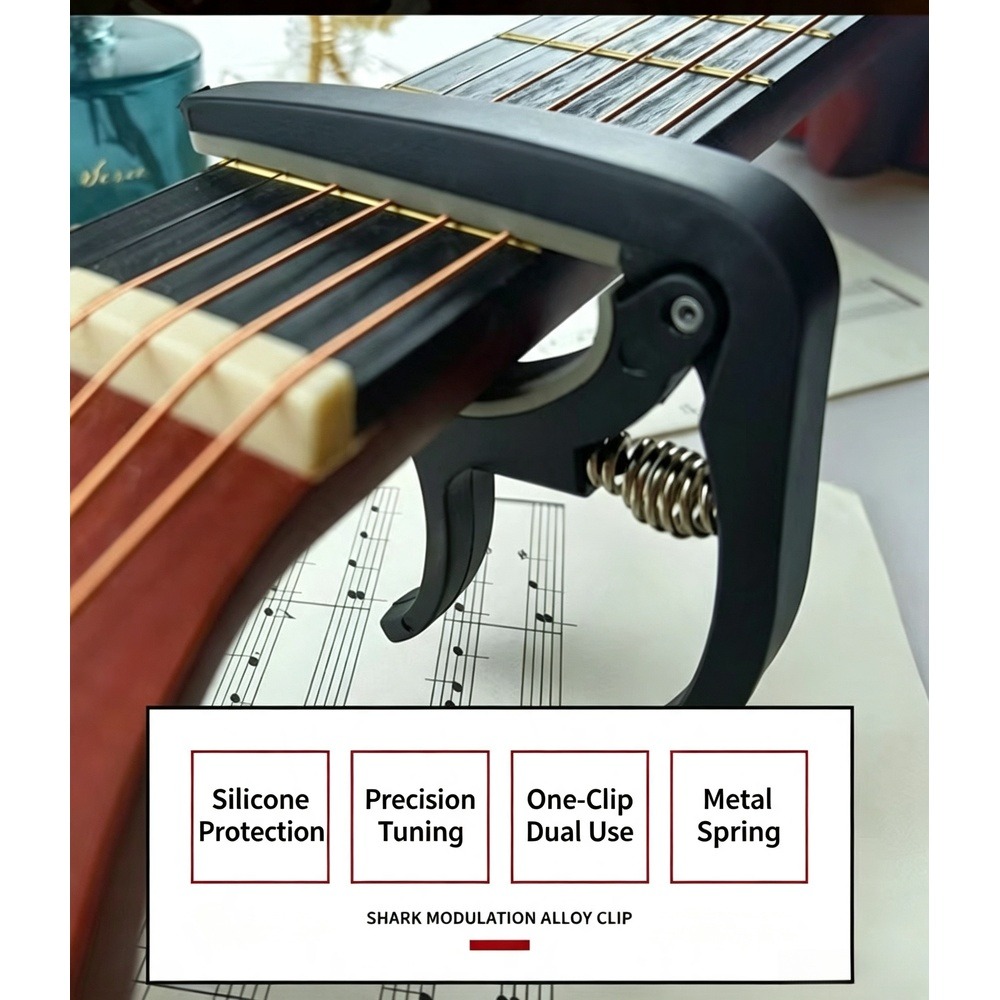 Musical Instrument Dulcimer - Capo de Guitarra 2 em 1