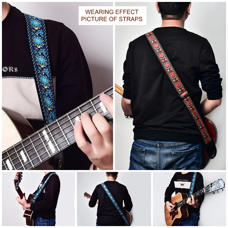 Alça de guitarra estampada bor - Musical Instrument Dulcimer avaliação e preço