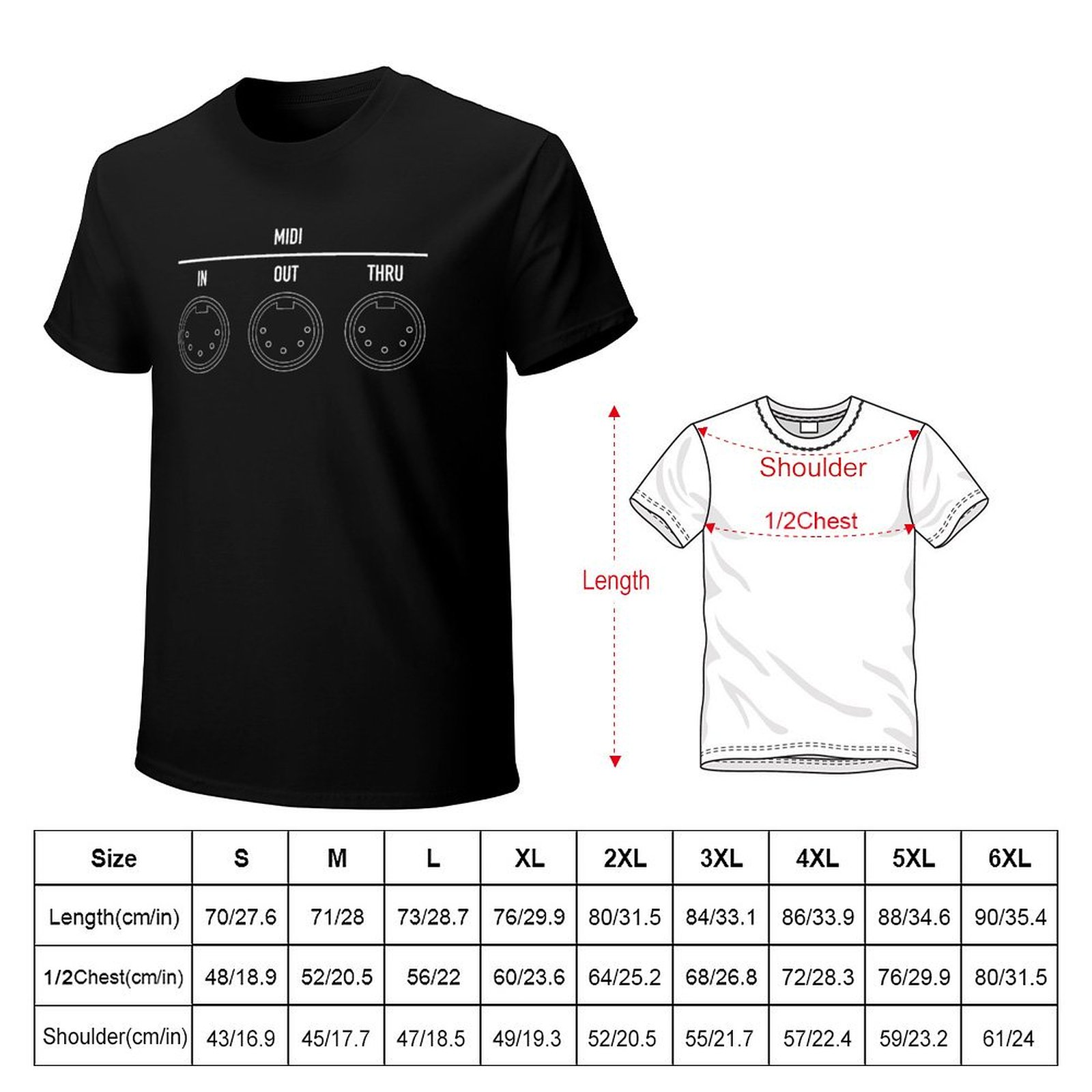 Camiseta Branca de Vestuário E - Musical Instrument Digital Interface (Midi) avaliação e preço