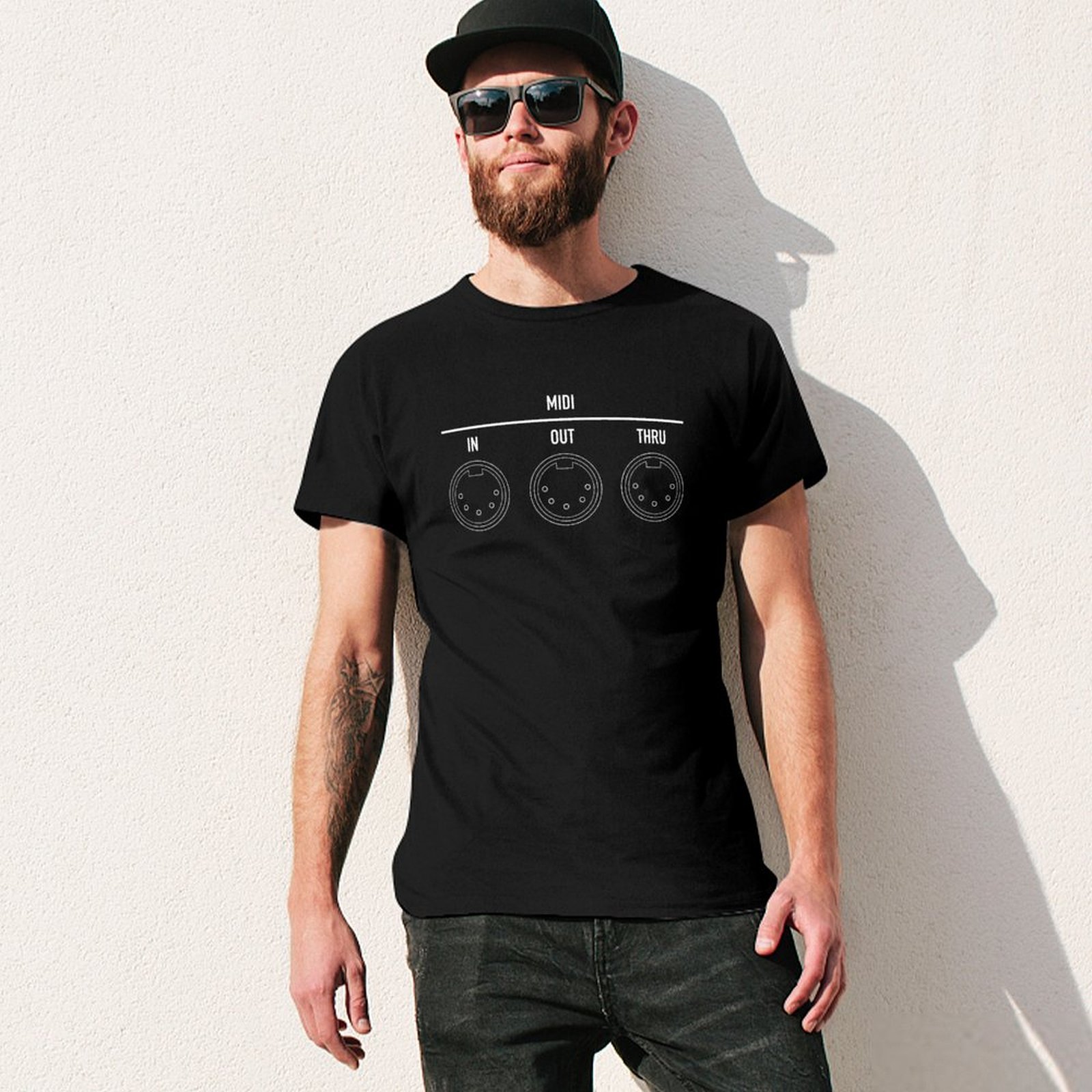 Camiseta Branca de Vestuário E - Musical Instrument Digital Interface (Midi) avaliação e preço