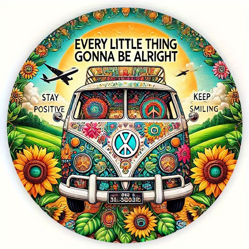 Placa de Metal Redonda Retrô 2 - Musical Instrument Sign avaliação e preço