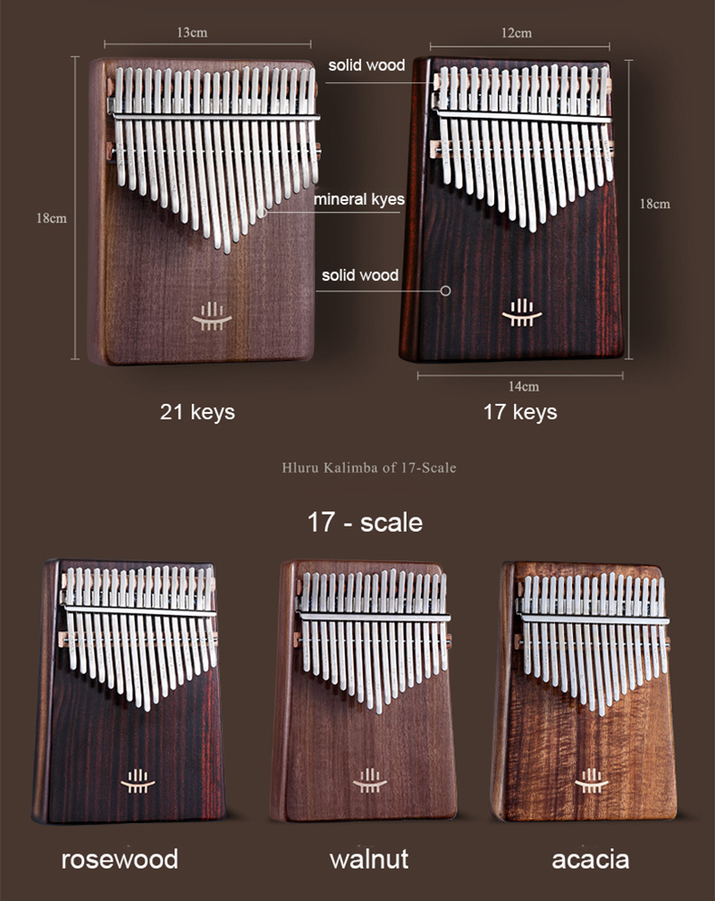 Hluru-Piano completo de madeir - Musical Instrument Kalimba avaliação e preço