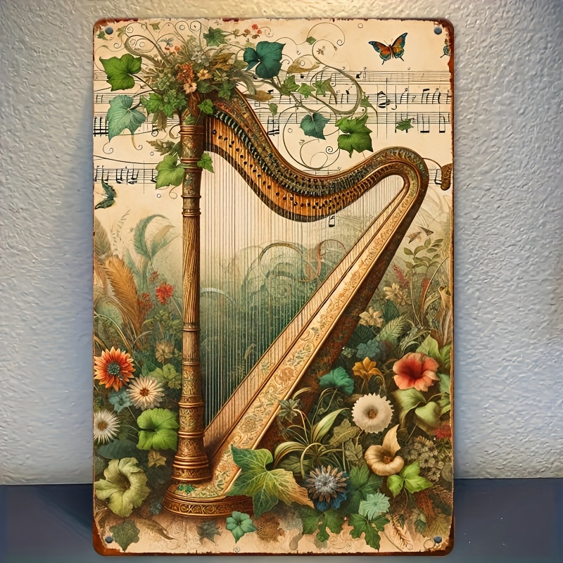 Placa de Metal Vintage com Not - Musical Instrument Sign avaliação e preço