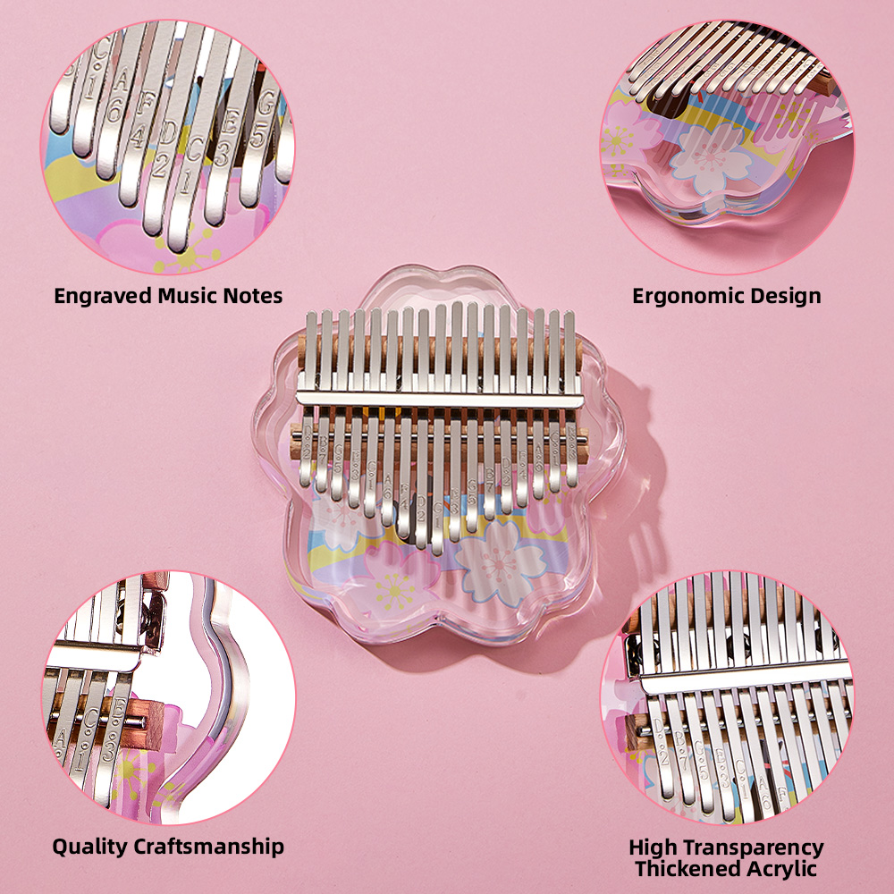Mini Polegar Piano 17 Teclas P - Musical Instrument Kalimba avaliação e preço