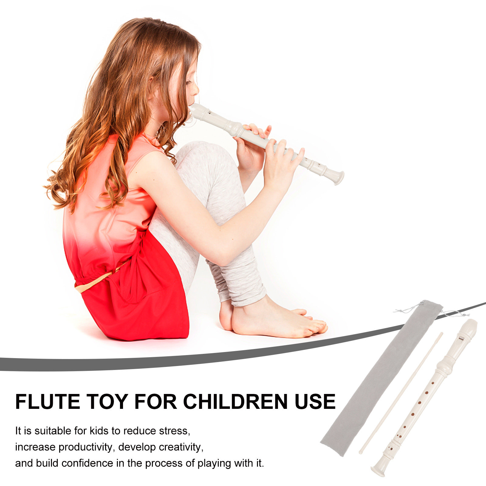 1 Conjunto de Clarinete de 8 F - Soprano Recorder Plastic avaliação e preço